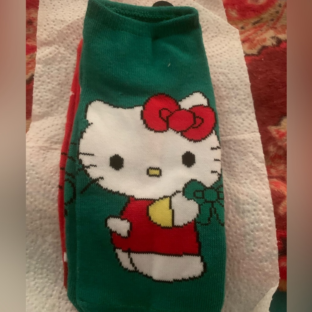 Hello KittyGreen No Shows Ankle Socks Shoe Size 4-10 NEW …